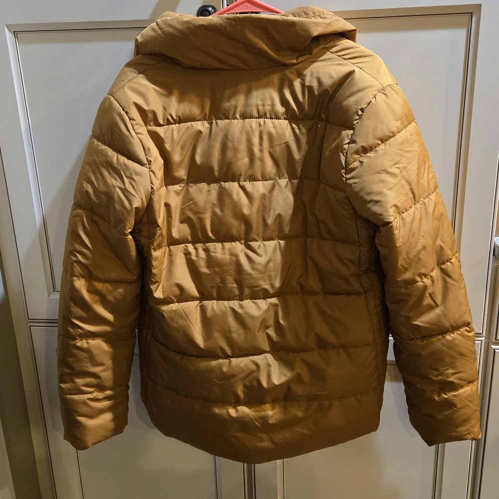 Old Navy Puffer Coat Size L Mustard - Picture 6 of 6